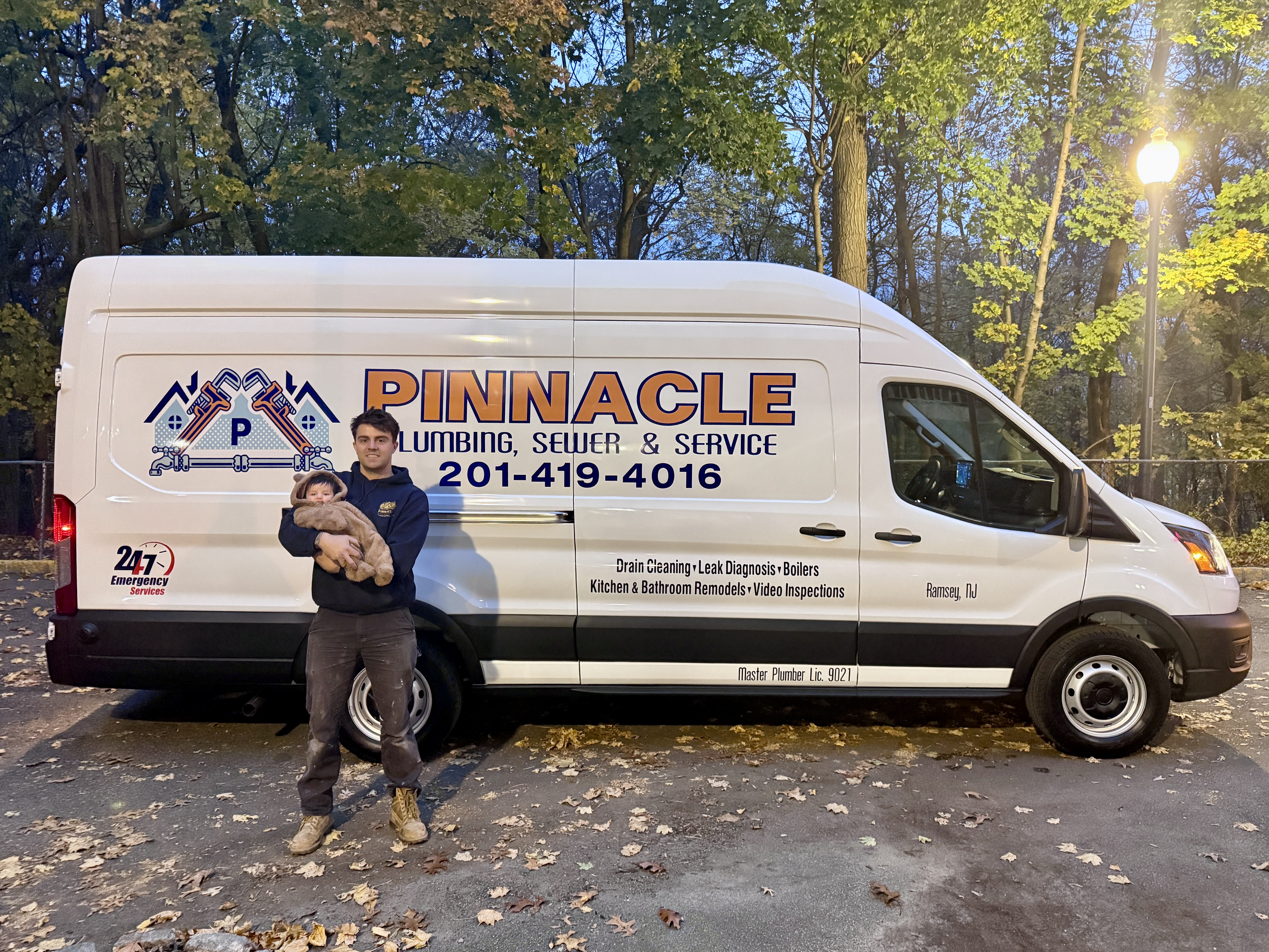 Drew Ryder with his daughter - Owner of Pinnacle Plumbing